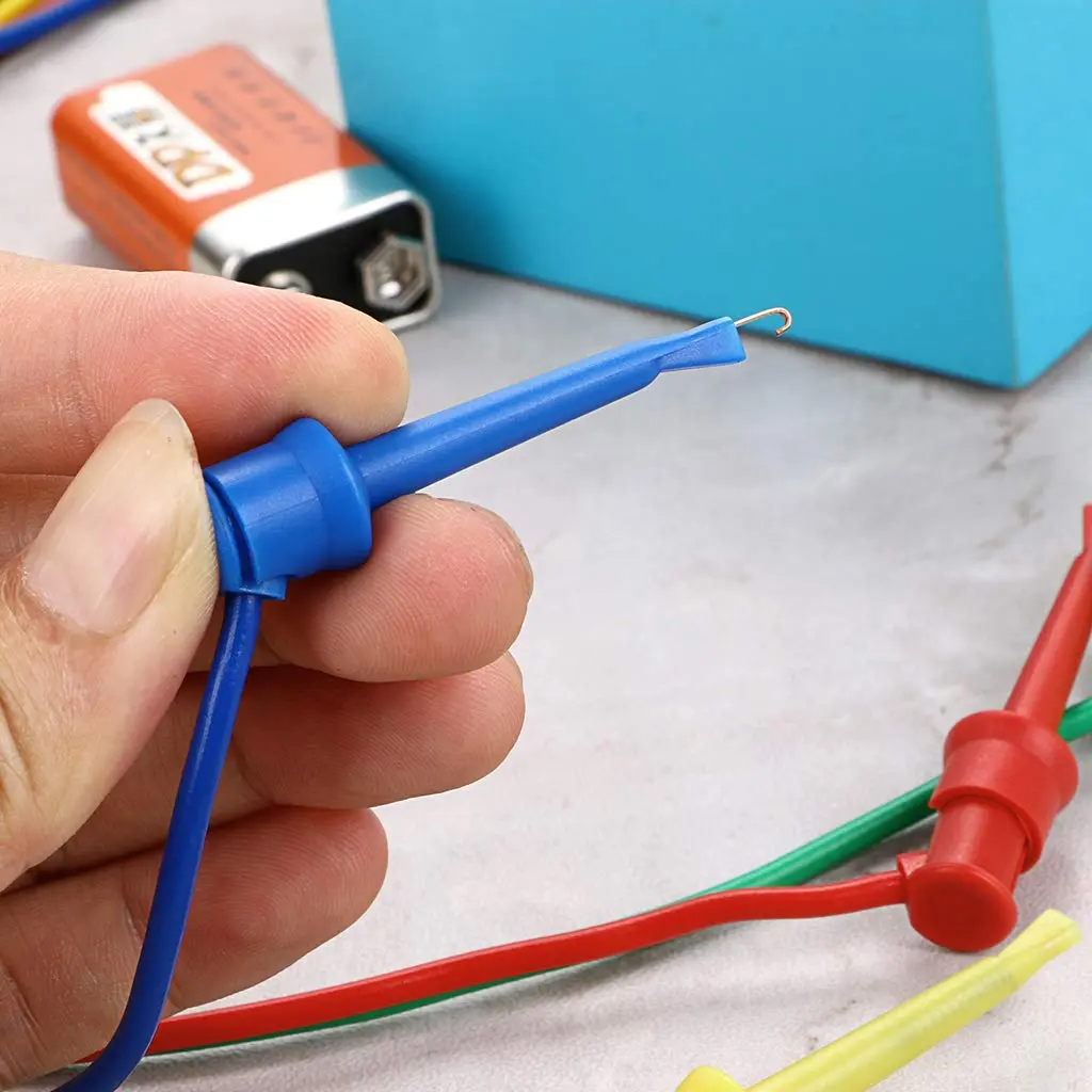 Sumnacon 39 Inch Multimeter Test Lead Set - 5 Pcs Stackable Banana Plug to Test Hook Wire Cable Kit with Protective, Flexible Wire Leads for Electrical Testing 500V/5A - view 4