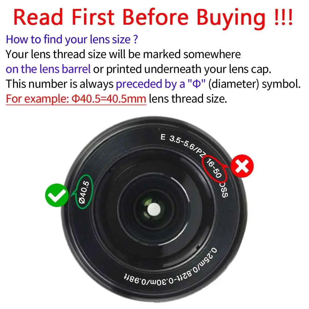 ULBTER 40.5mm Lens Cap for Sony E-Mount 16-50mm F3.5-5.6 | Protects lens from scratches & dust - view 2