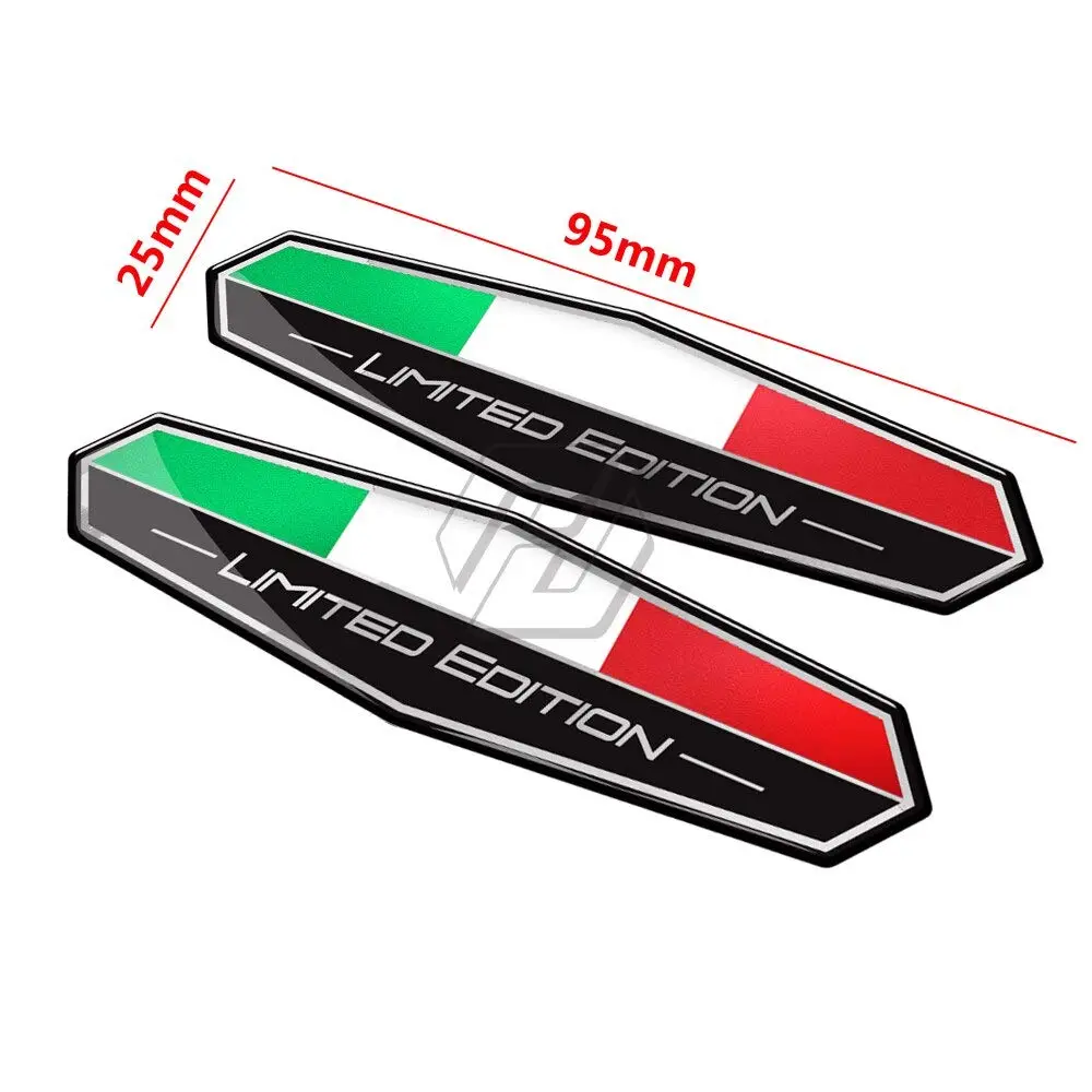 HOMTRU 3D Italy Flag Decal Sticker 95x25mm (Pair) | Motorcycle & Car Tail Body - view 4