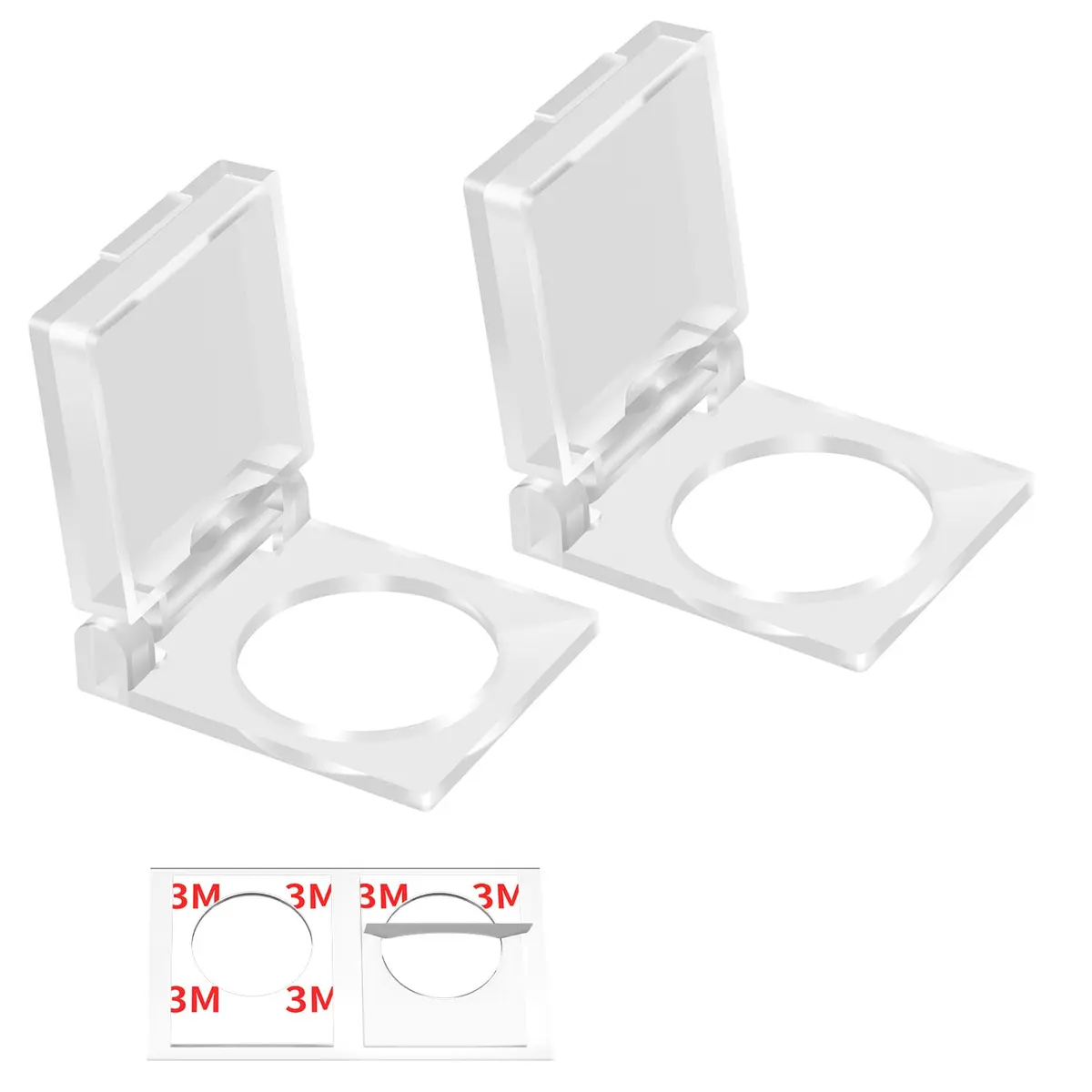 DAIERTEK 16mm Push Button Safety Cover Guard Protector, Transparent White, 2-Pack | Protects Switches from Dust, Water, and Accidental Presses - main product image
