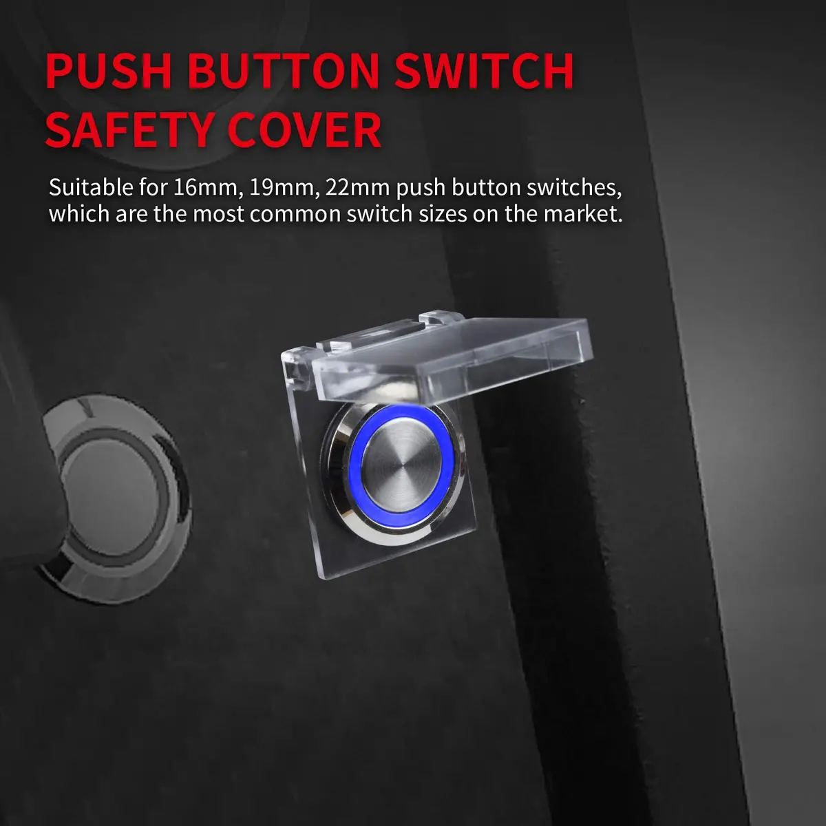 DAIERTEK 16mm Push Button Safety Cover Guard Protector, Transparent White, 2-Pack | Protects Switches from Dust, Water, and Accidental Presses - view 7