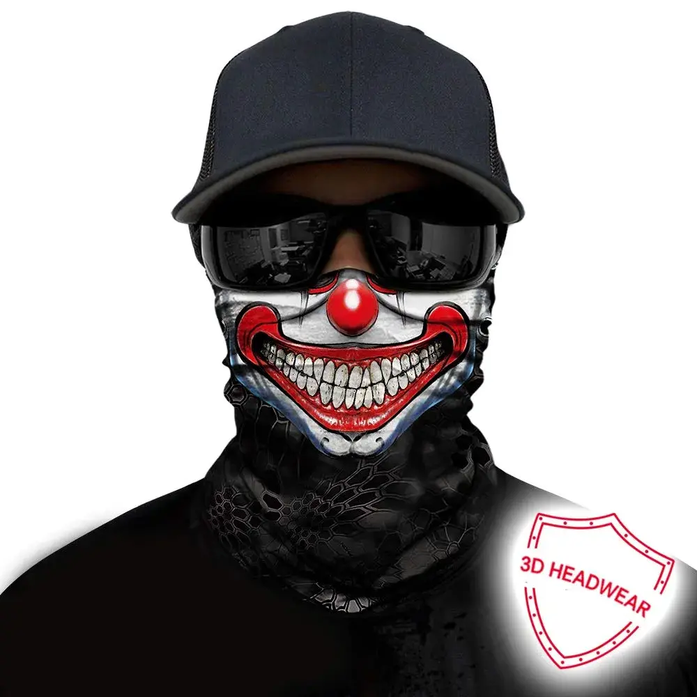 Obacle Clown Smile Face 3D Tube Mask Bandana for Dust, Wind, UV Sun Protection - view 2