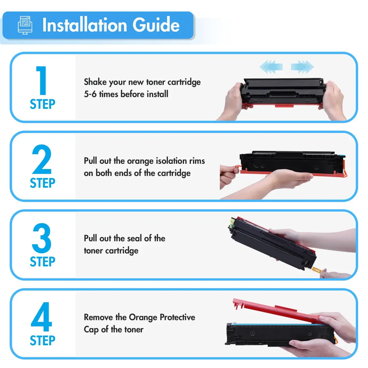 TRUE IMAGE 054H Toner Cartridge Set for Canon MF642Cdw MF644Cdw LBP622Cdw MF641Cw | High Yield 4-Pack - view 5