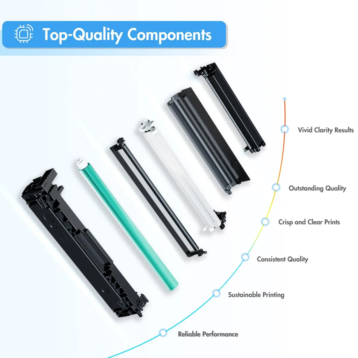 TRUE IMAGE 054H Toner Cartridge Set for Canon MF642Cdw MF644Cdw LBP622Cdw MF641Cw | High Yield 4-Pack - view 7
