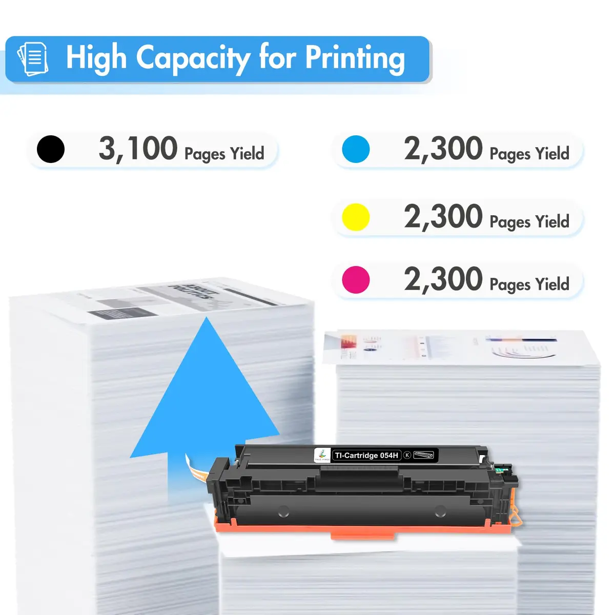 TRUE IMAGE 054H Toner Cartridge Set for Canon MF642Cdw MF644Cdw LBP622Cdw MF641Cw | High Yield 4-Pack - view 3