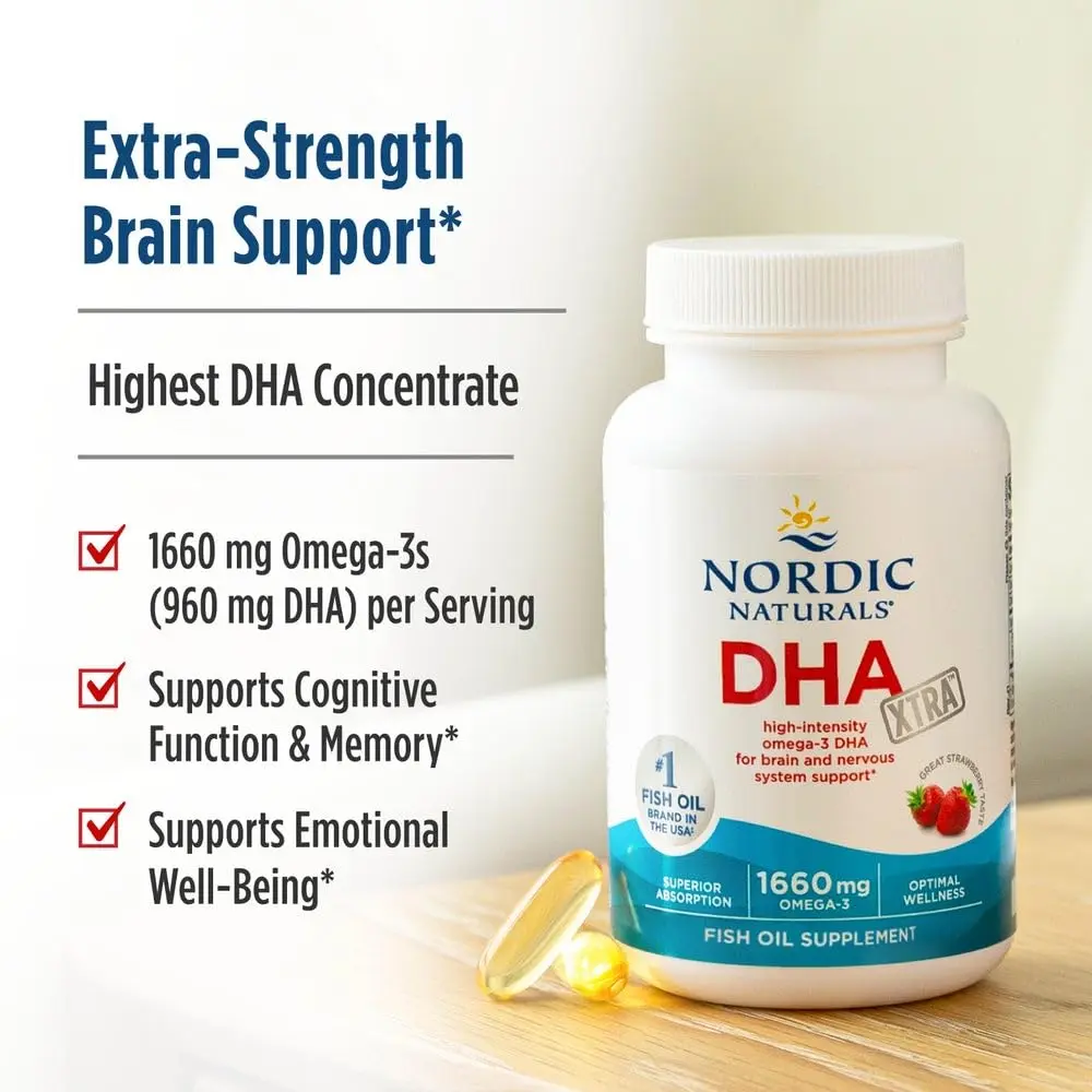 Nordic Naturals DHA Xtra Supplement, 1660 mg Omega-3 Fish Oil - 90 Count | Supports Brain & Memory - view 3