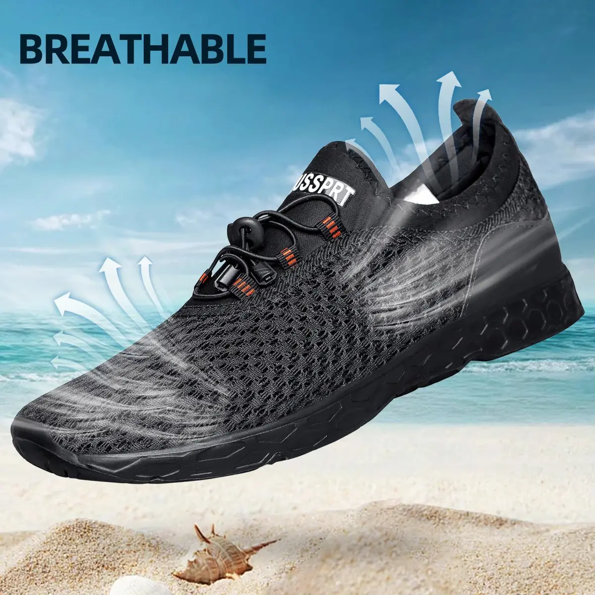 DOUSSPRT Men's Water Shoes Quick Dry | Breathable Mesh, Open Toe, Size 11 - view 7