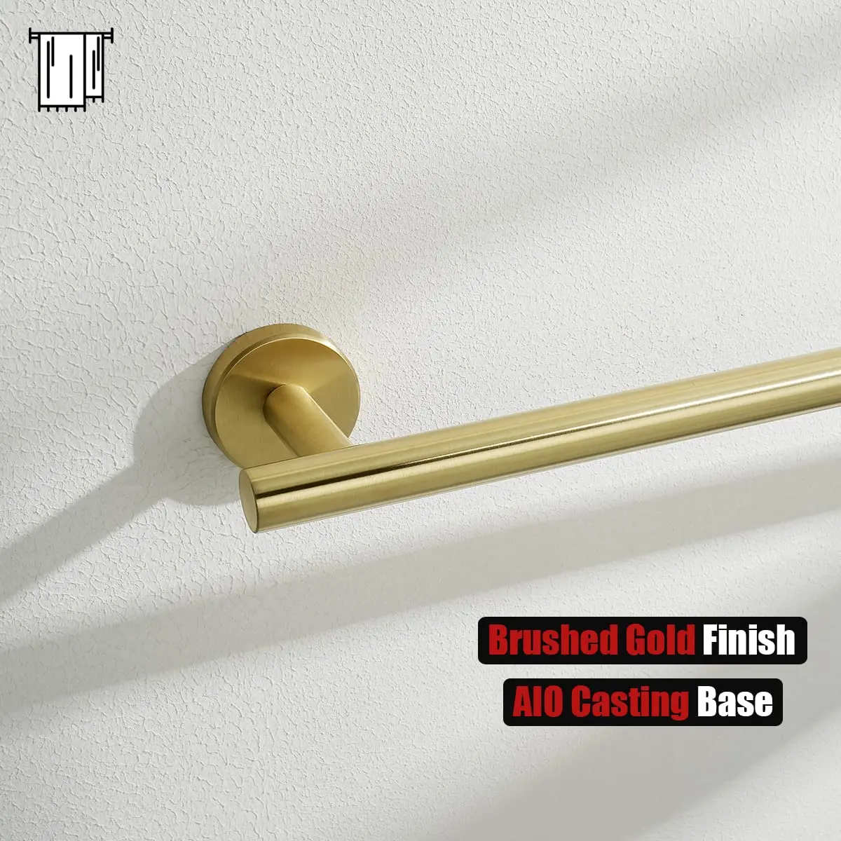 JQK Brushed Gold Towel Holder 12 Inch | Rust-Proof Stainless Steel Wall Mount (70-120 chars) - view 8