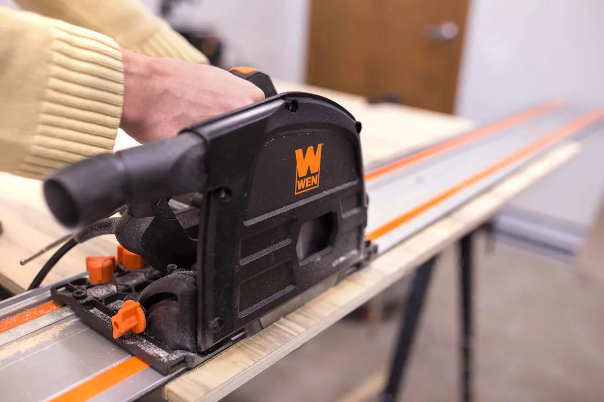 WEN 10-Amp 6.5-Inch Plunge Cut Sidewinder Circular Track Saw | Precise, Portable, USA Import - view 8