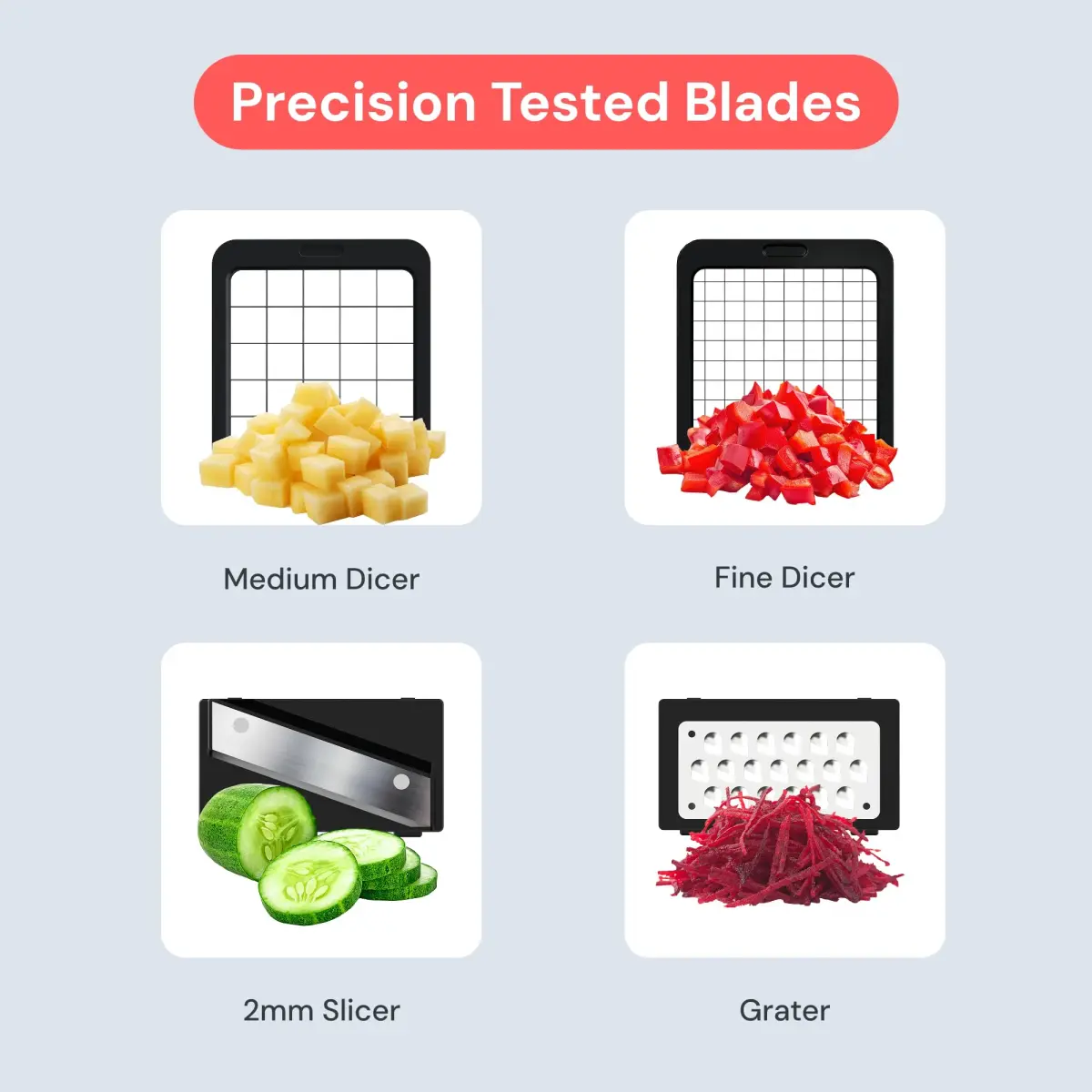 Fullstar Pro XL Vegetable Chopper & Mandoline Slicer 1.8L Container | 4-in-1 Stainless Steel Blades - view 4