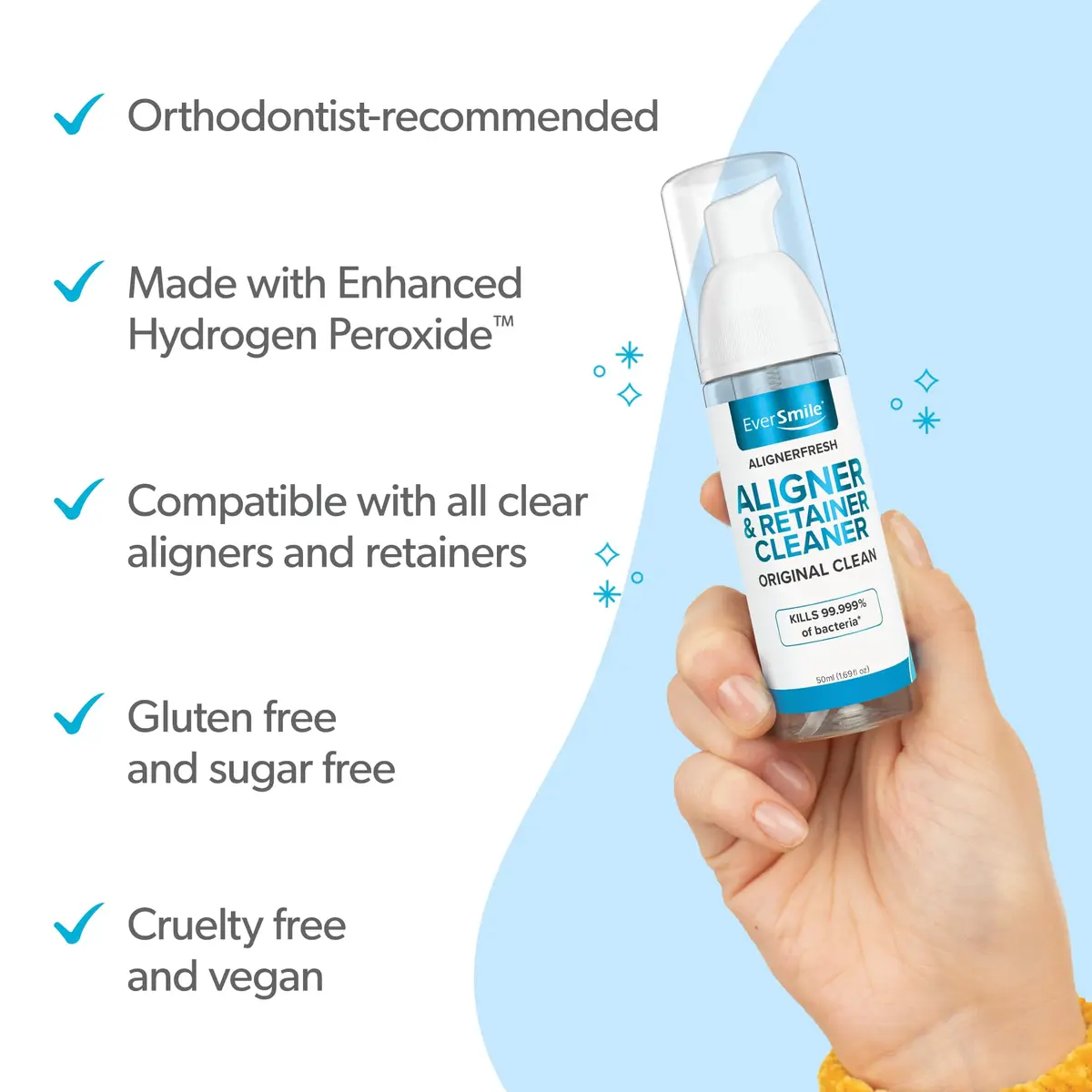 EverSmile AlignerFresh Original Clean Foam 25ml | Whitens Teeth & Fights Bad Breath - view 3