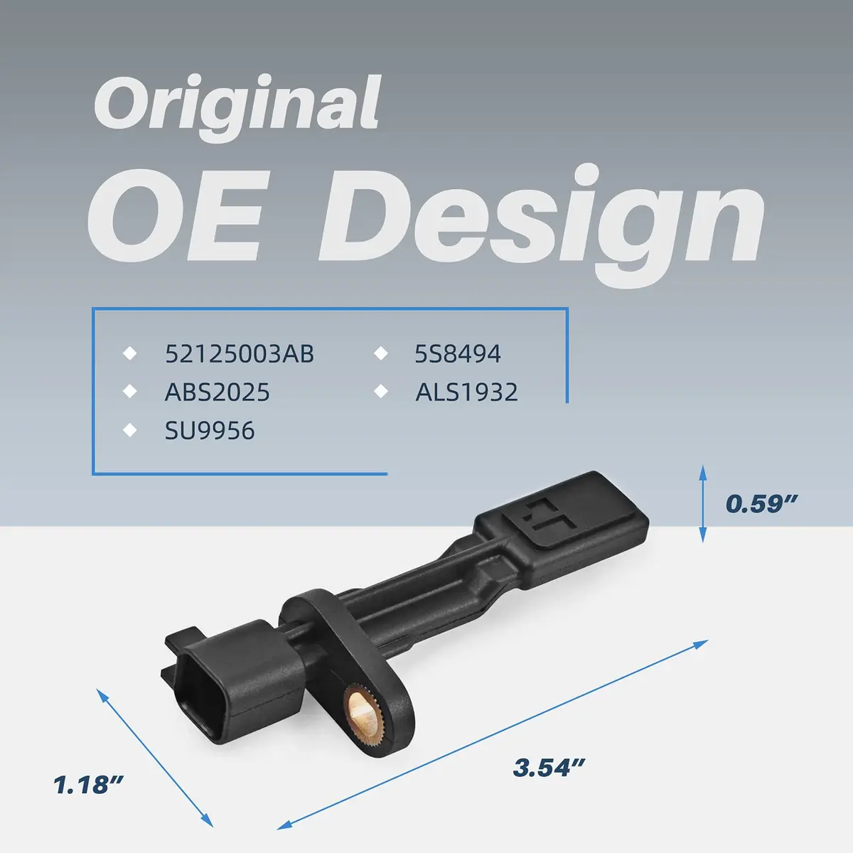 OTUAYAUTO ABS Wheel Speed Sensor Rear Left Right 52125003AB | Direct Fit for Jeep Wrangler Liberty Nitro - view 3