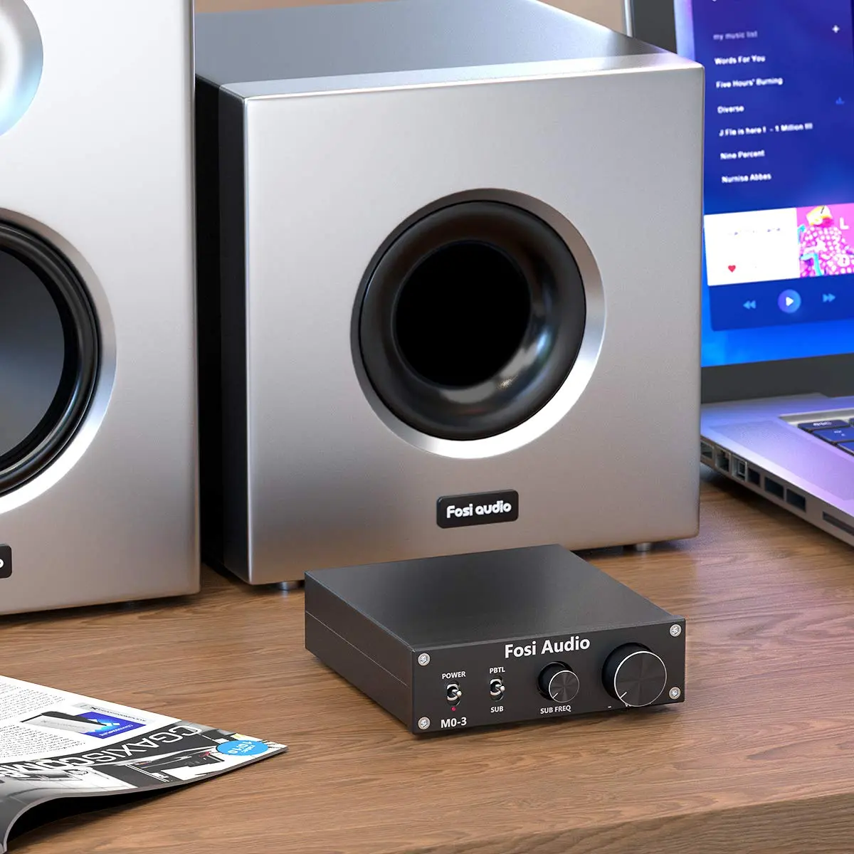 Fosi Audio M03 200 Watt Mono Amplifier | Full-Frequency & SUB Bass Switchable, 32V/5A Power Supply - view 6