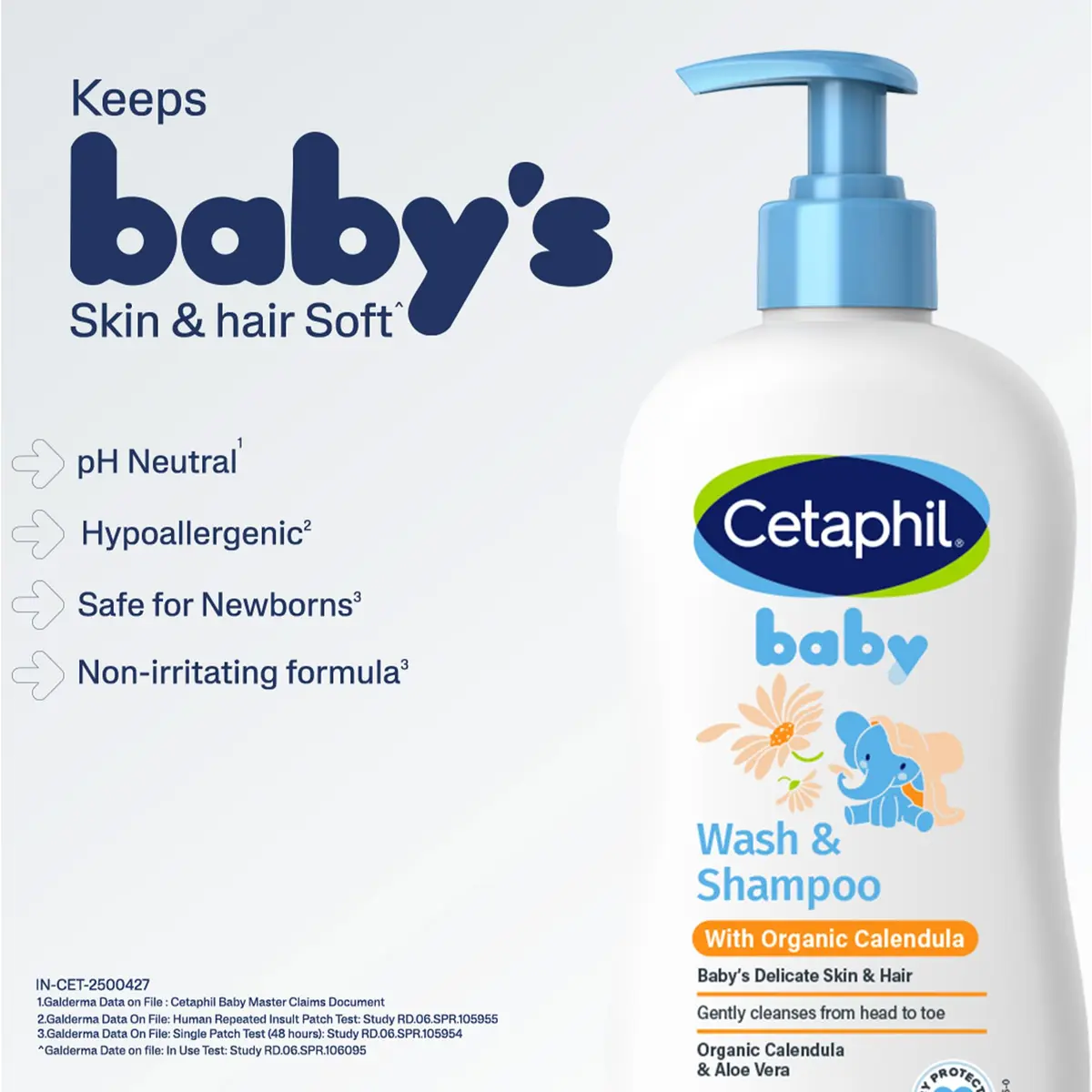 Cetaphil 2-in-1 Baby Shampoo & Body Wash, Tear-Free, Calendula, 399ml (13.5 Fl Oz) | Gentle Cleansing for Sensitive Skin - view 8