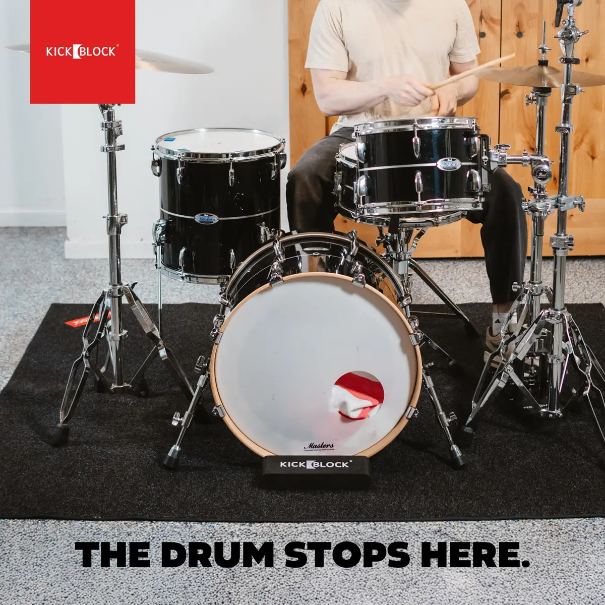 KickBlock Bass Drum Anchor – Ultra-Grip Technology – Stage Black | Drum Stabilizer for Creep & Slide Prevention - view 5
