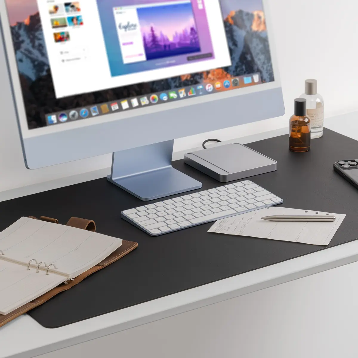 Nekmit Leather Desk Blotter Pad 36 x 20 Inches | Waterproof, Non-Slip, Elegant Office Accessory - view 7