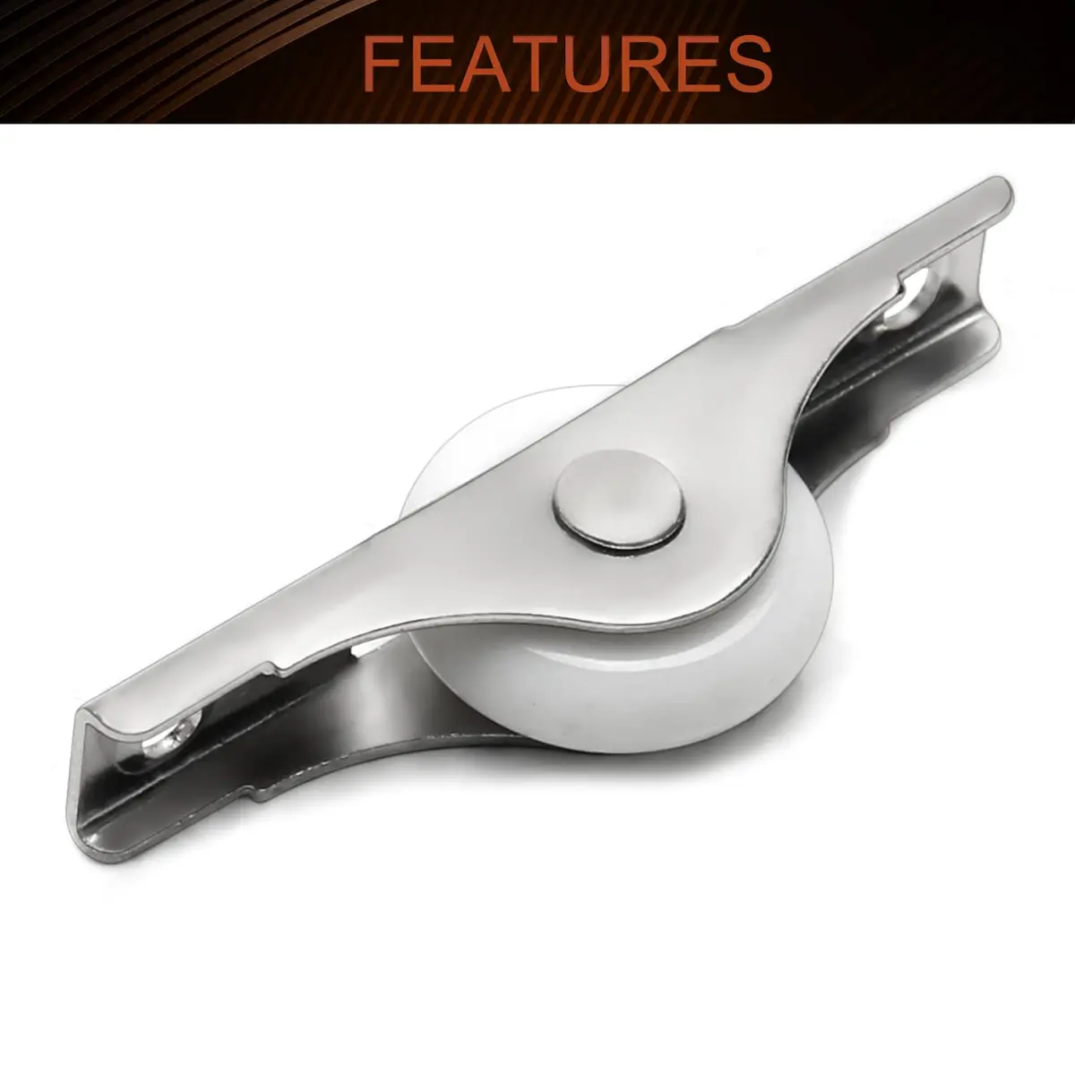 MroMax Nylon Door/Window Roller Replacement 2Pcs 23mm/0.91" Dia White | Durable Sliding Door Pulley - view 3