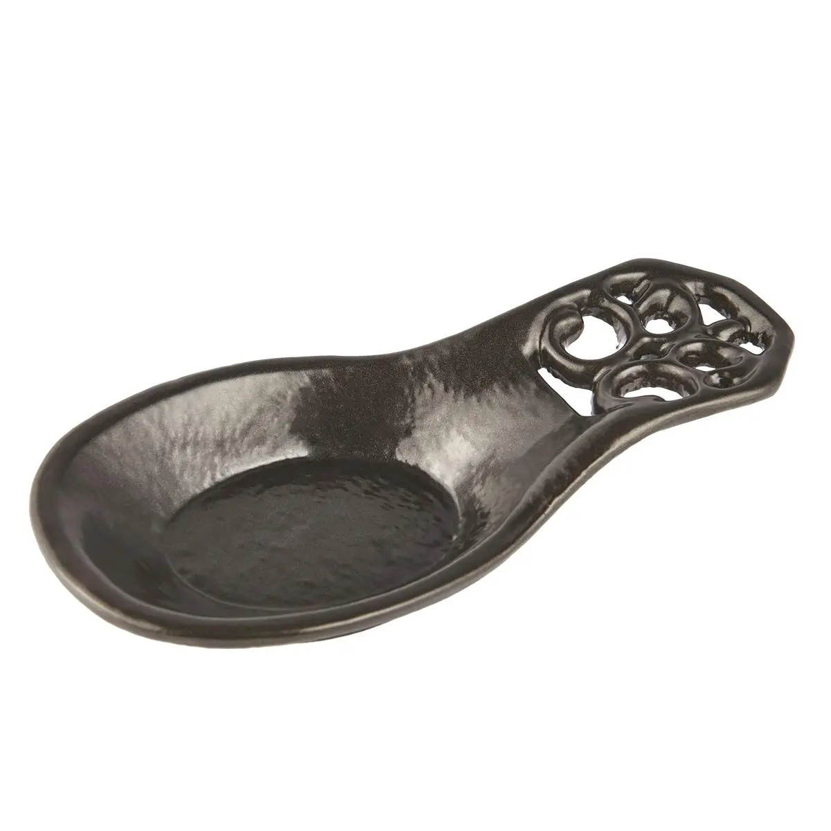JOGREFUL Cast Iron Spoon Rest Coffee Gold | Vintage Kitchen Utensil Holder 7.9x3.7x1.1 inches - main product image