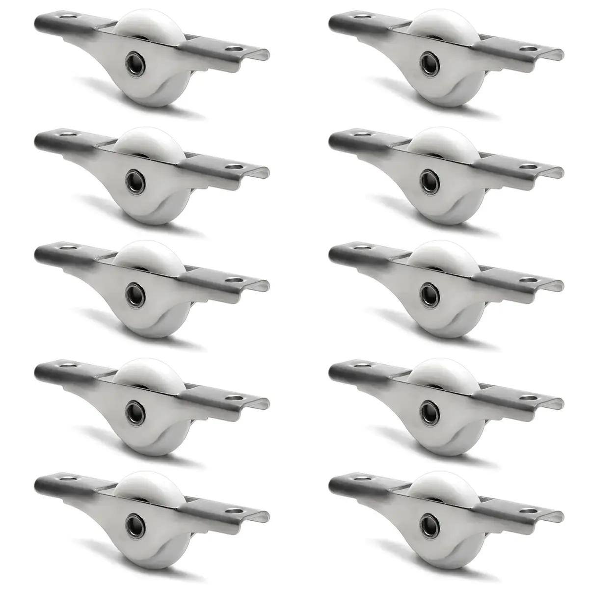 MroMax 10Pcs 23mm/0.91" Dia Screen Door Rollers Nylon White | Durable Sliding Wheel for Garage & Windows - main product image