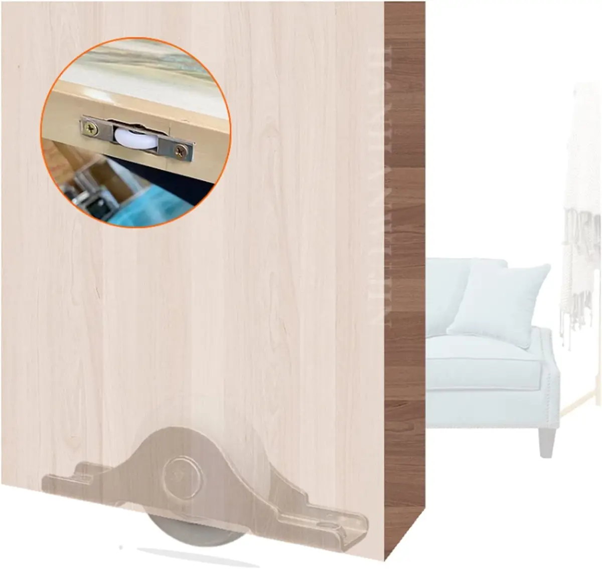 MroMax 10Pcs 23mm/0.91" Dia Screen Door Rollers Nylon White | Durable Sliding Wheel for Garage & Windows - view 8