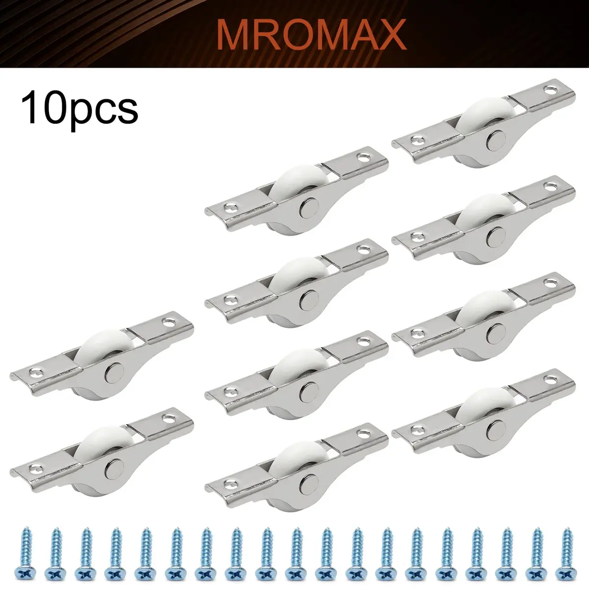MroMax 10Pcs 23mm/0.91" Dia Screen Door Rollers Nylon White | Durable Sliding Wheel for Garage & Windows - view 4