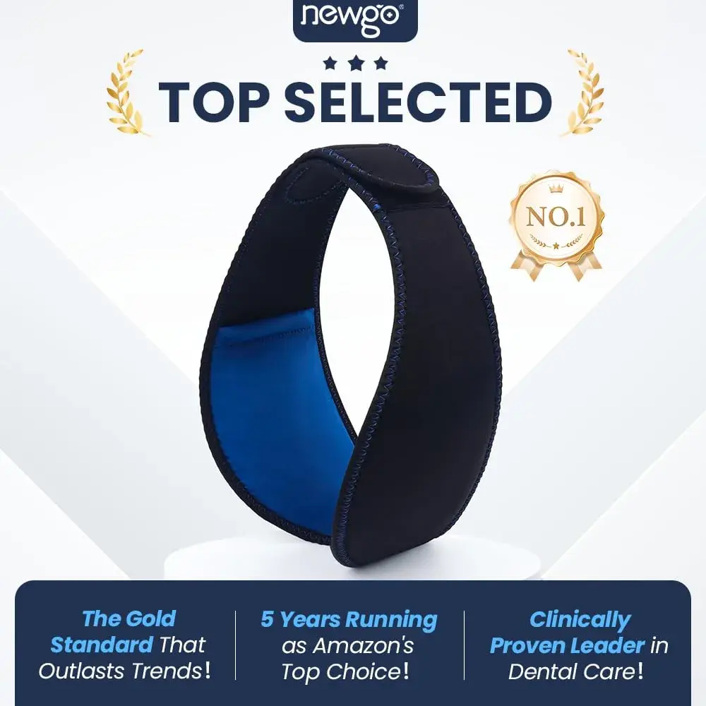 NEWGO Wisdom Teeth Ice Pack Head Wrap with 4 Gel Packs | Adjustable Black Pain Relief - view 3