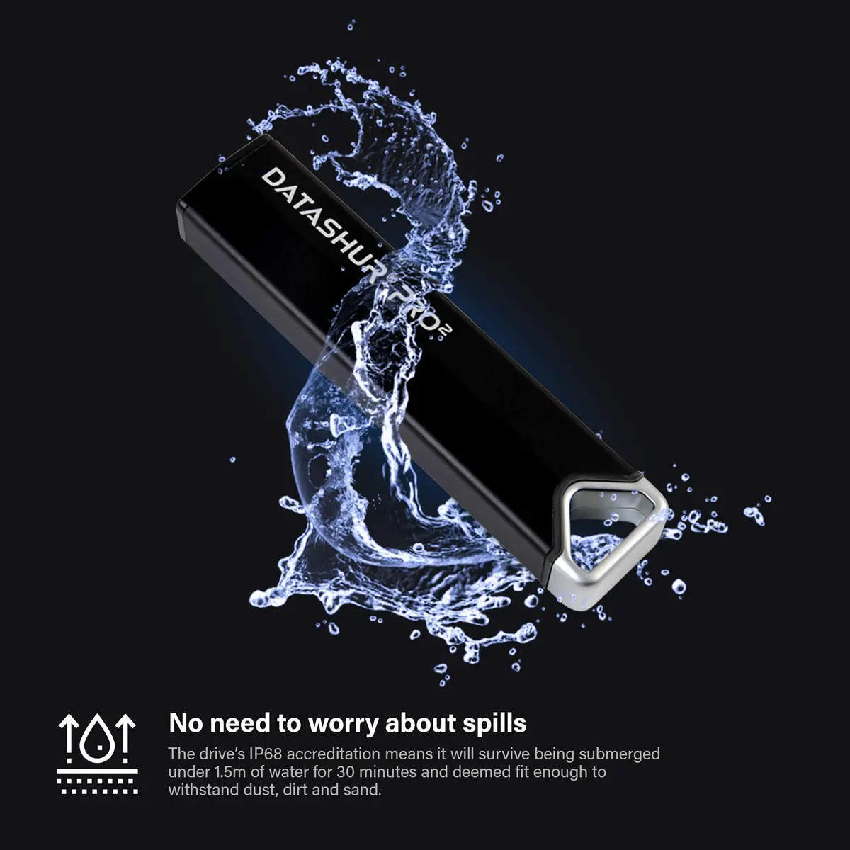 iStorage datAshur PRO2 32 GB | Secure Hardware Encrypted USB Drive | FIPS 140-2 Level 3 Certified (70-120 chars) - view 3