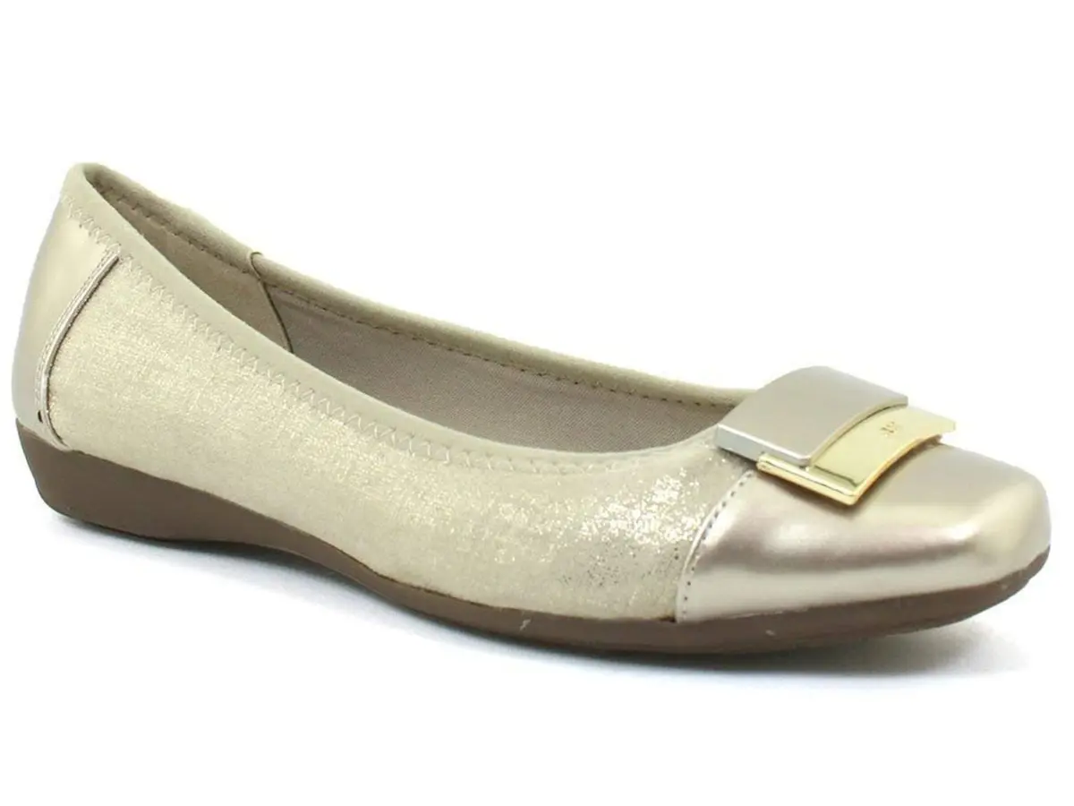 Anne Klein Women's UNA Slip-On Flats Light Taupe/Medium / 9.5 | Classic Casual Flat with Buckle - view 4