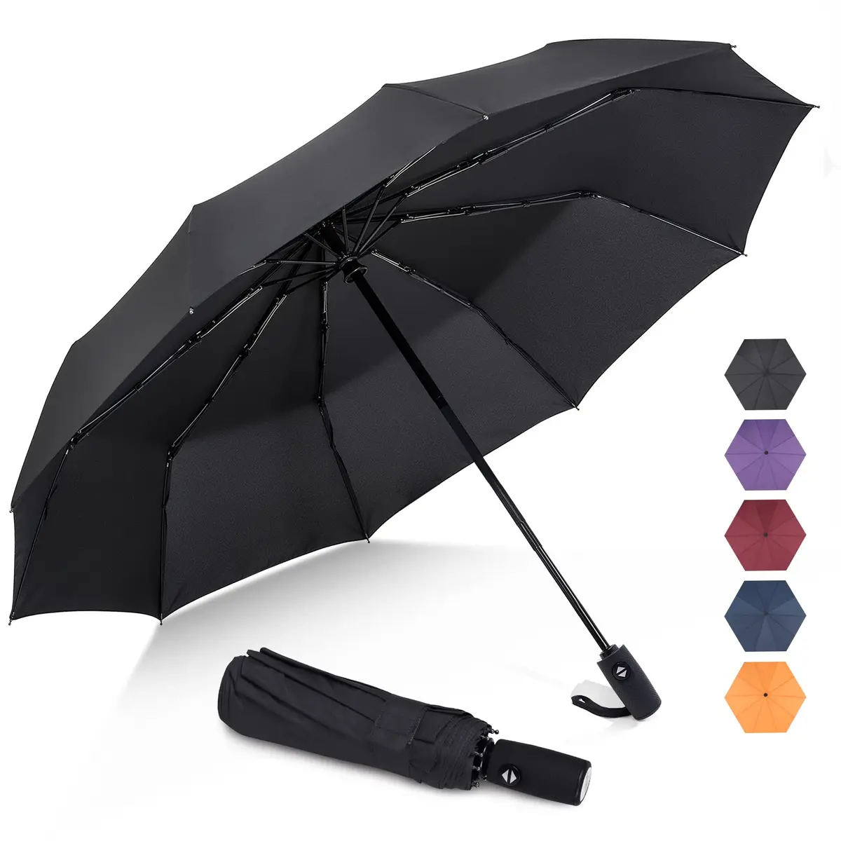 ZOMAKE Small Travel Umbrella Compact Windproof Automatic 45" | Lightweight Paraguas for Rain & Sun - main product image