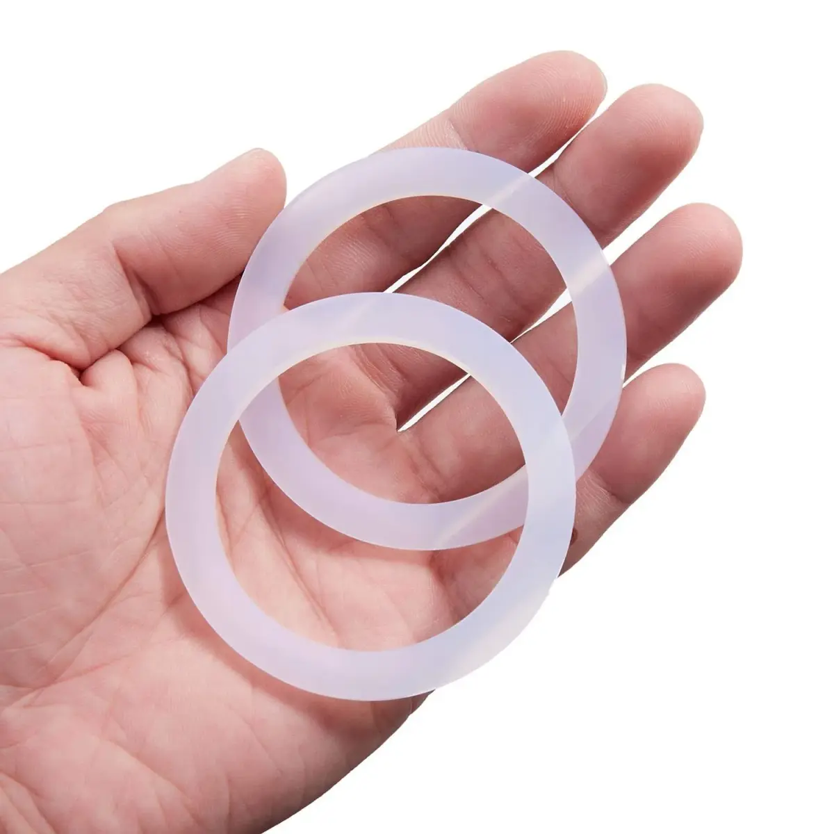 LitOrange Moka Pot Gasket Set 8 Pcs | 65mm OD, 50mm ID Silicone Replacement for 3 & 4 Cup Bialetti Stovetop Espresso Makers - main product image