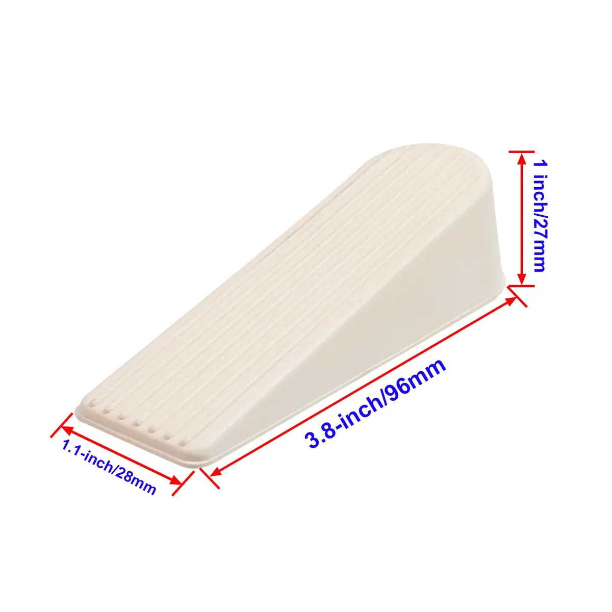 Rannb White 4pcs Door Stop Wedge | Protect Floors & Doors in India - view 2