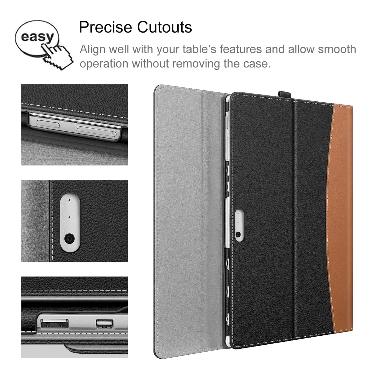 Fintie Case for 12.3 inch Microsoft Surface Pro 7 Plus, Pro 7/6/5/4/3 | Premium Synthetic Leather Folio with Kickstand & Stylus Holder - view 5