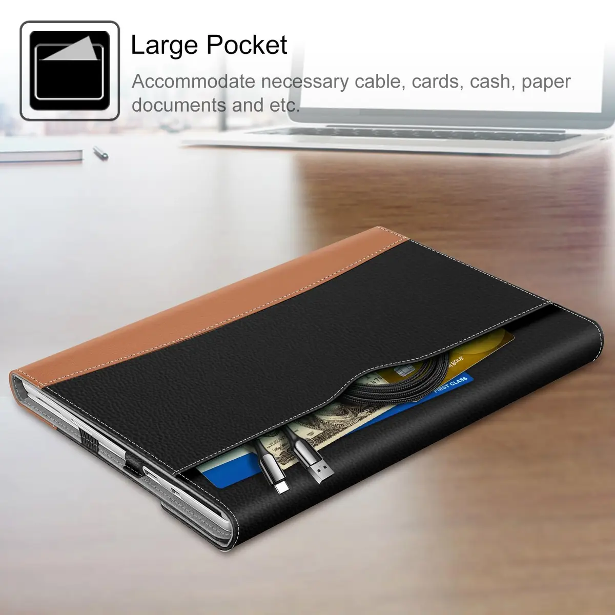 Fintie Case for 12.3 inch Microsoft Surface Pro 7 Plus, Pro 7/6/5/4/3 | Premium Synthetic Leather Folio with Kickstand & Stylus Holder - view 4