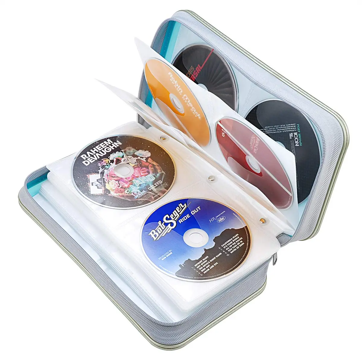 Wismart CD DVD Wallet 96 Capacity Skyblue | Heavy Duty Hard Shell Organizer (70-120 chars) - view 6