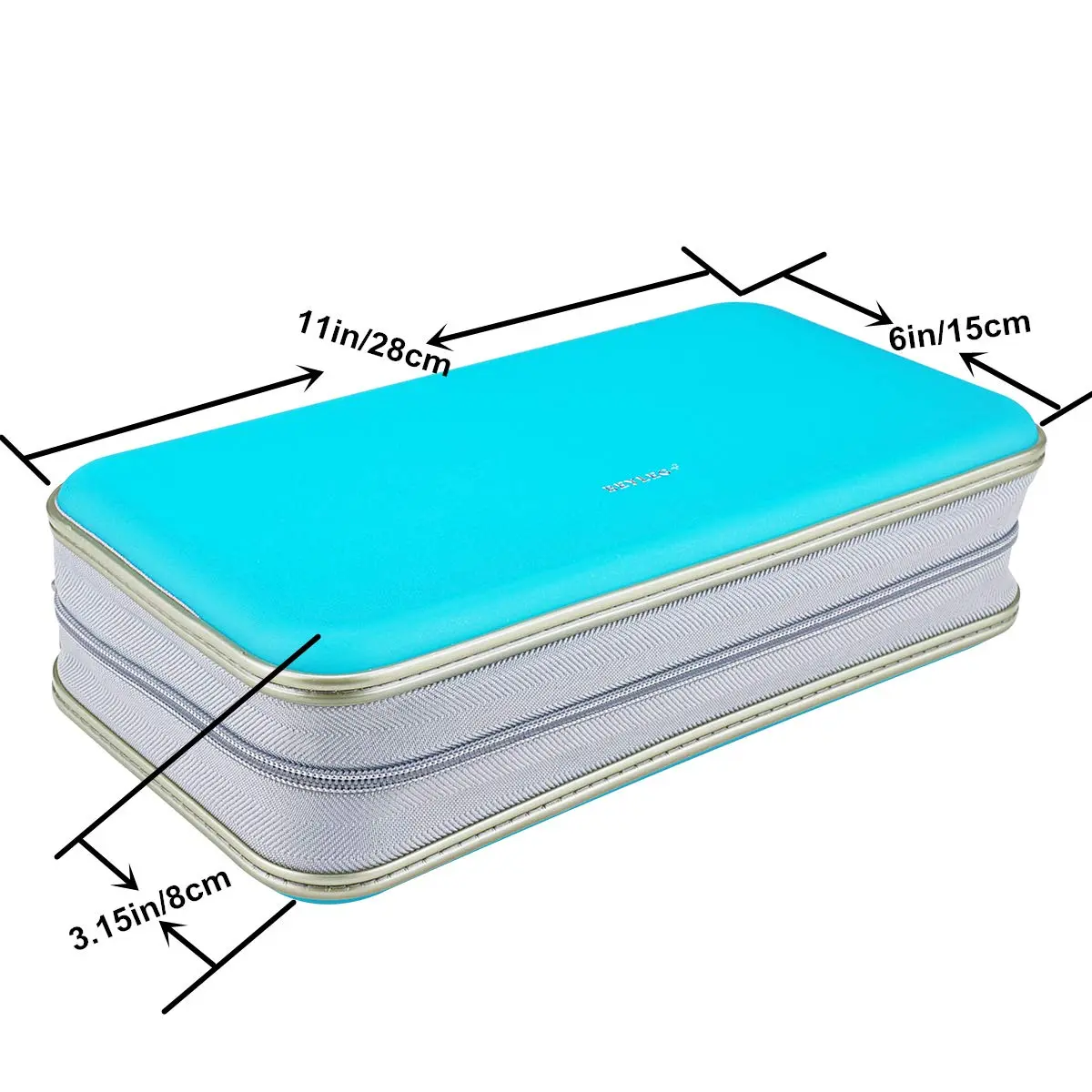 Wismart CD DVD Wallet 96 Capacity Skyblue | Heavy Duty Hard Shell Organizer (70-120 chars) - view 2