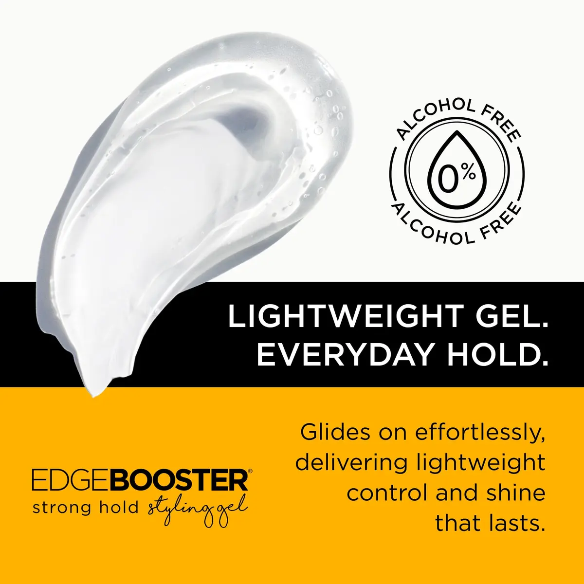 Style Factor EDGE BOOSTER Strong Hold Styling Gel | Alcohol-Free Hair Gel with Camellia Sinensis Seed Oil for Curly, Wavy & Sleek Styles (16.9oz) - view 4