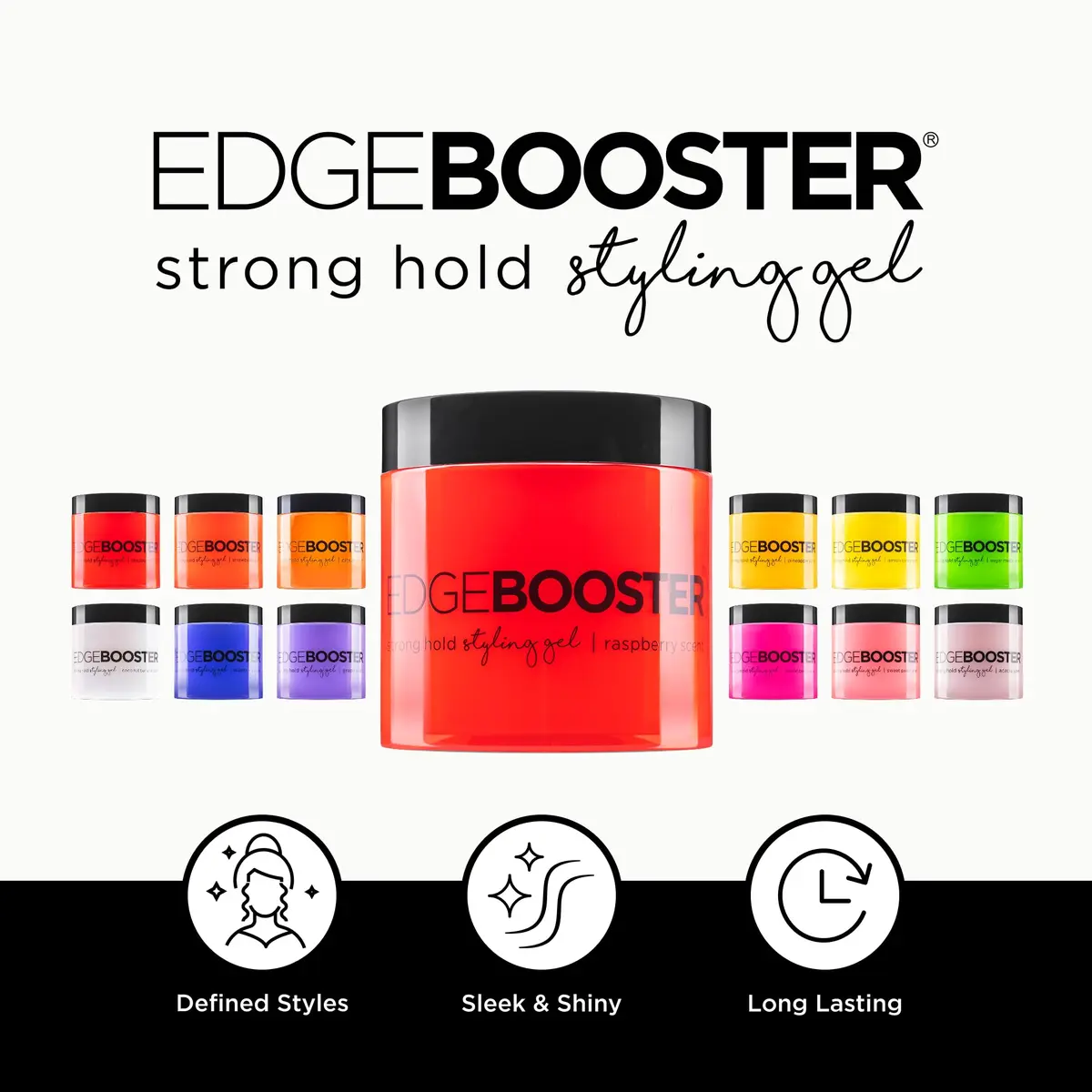 Style Factor EDGE BOOSTER Strong Hold Styling Gel | Alcohol-Free Hair Gel with Camellia Sinensis Seed Oil for Curly, Wavy & Sleek Styles (16.9oz) - view 2