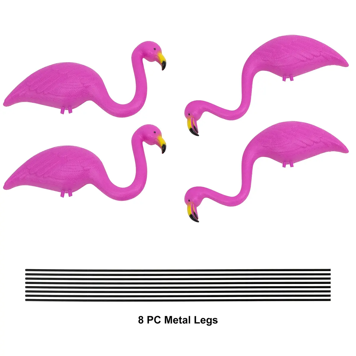 GiftExpress Pink Flamingos Yard Decorations 4 Pack 35.5cm (14" Tall) | Lawn Ornaments & Garden Decor for Outdoor Parties - view 4