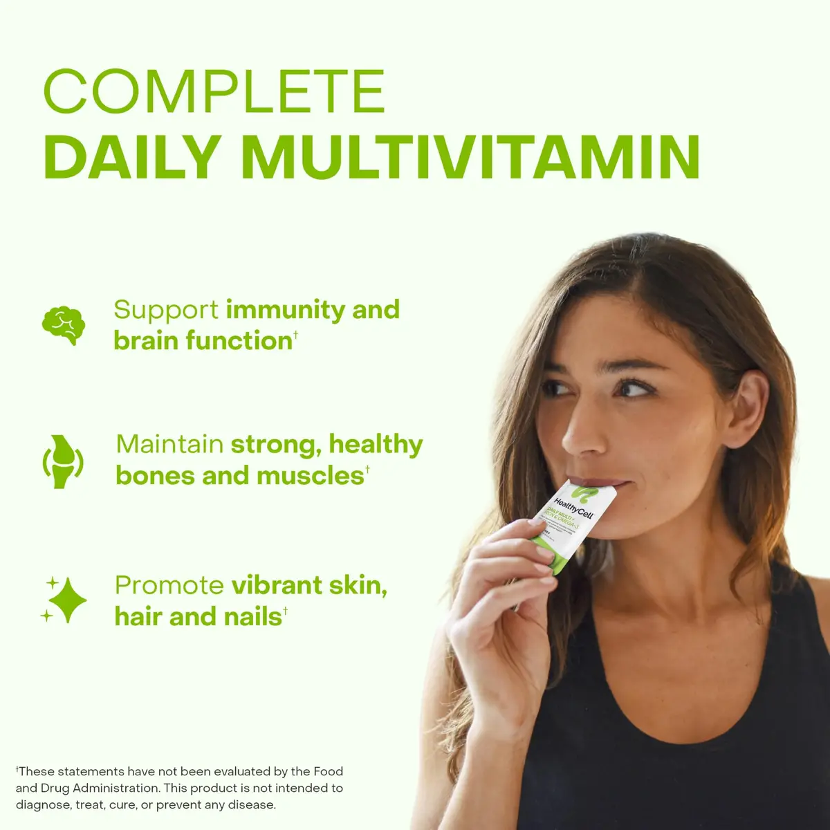 HealthyCell Vegan Daily Multivitamin with Iron & Omega-3 Liquid Supplement | Complete Plant-Based Nutrition for Overall Vitality - view 2
