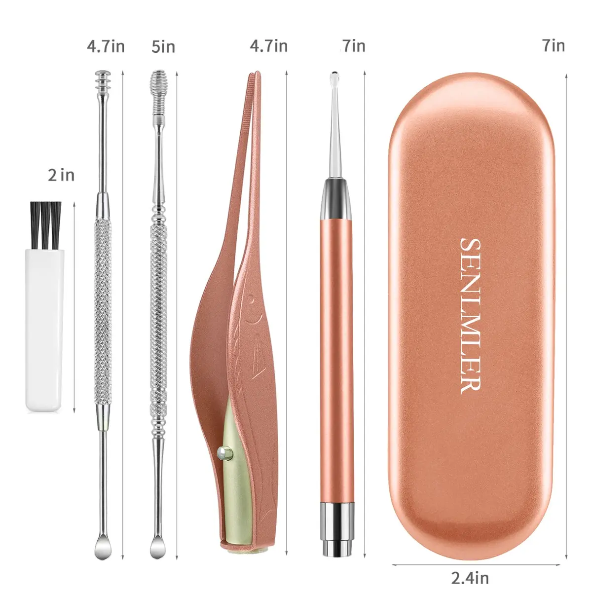 SENLMLER 4 Pack Ear Pick with Light | Safe Ear Wax Removal Kit for Kids & Adults - view 8