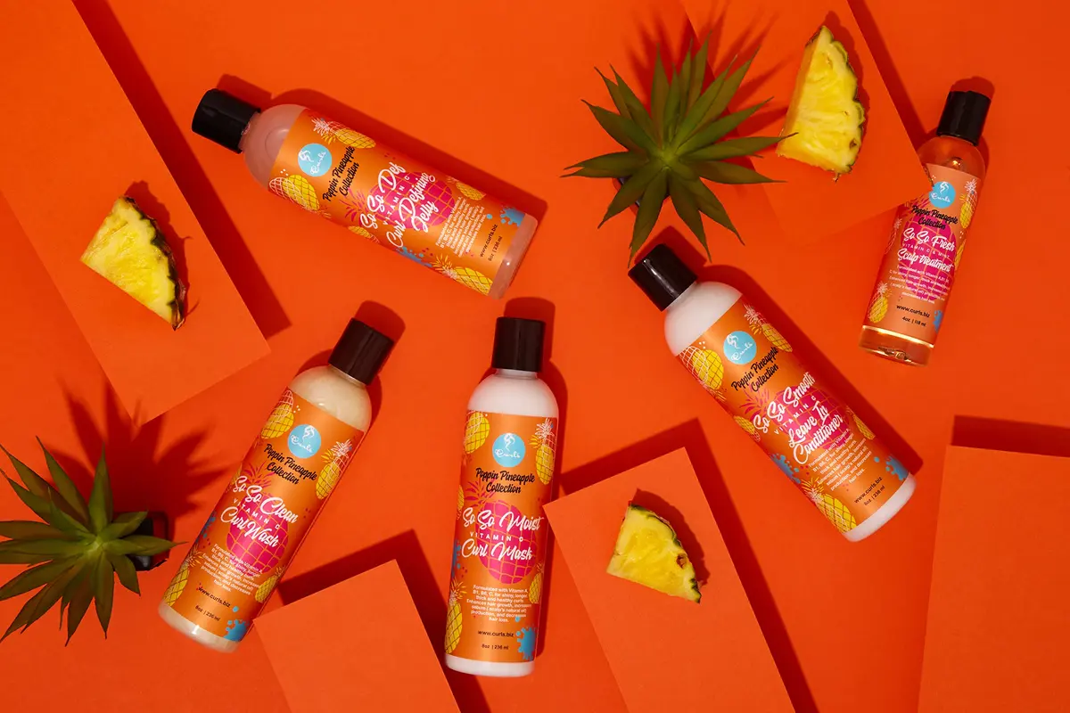 Curls Poppin Pineapple Vitamin C Curl Mask 8oz | Thickens & Moisturizes All Curl Types - view 4