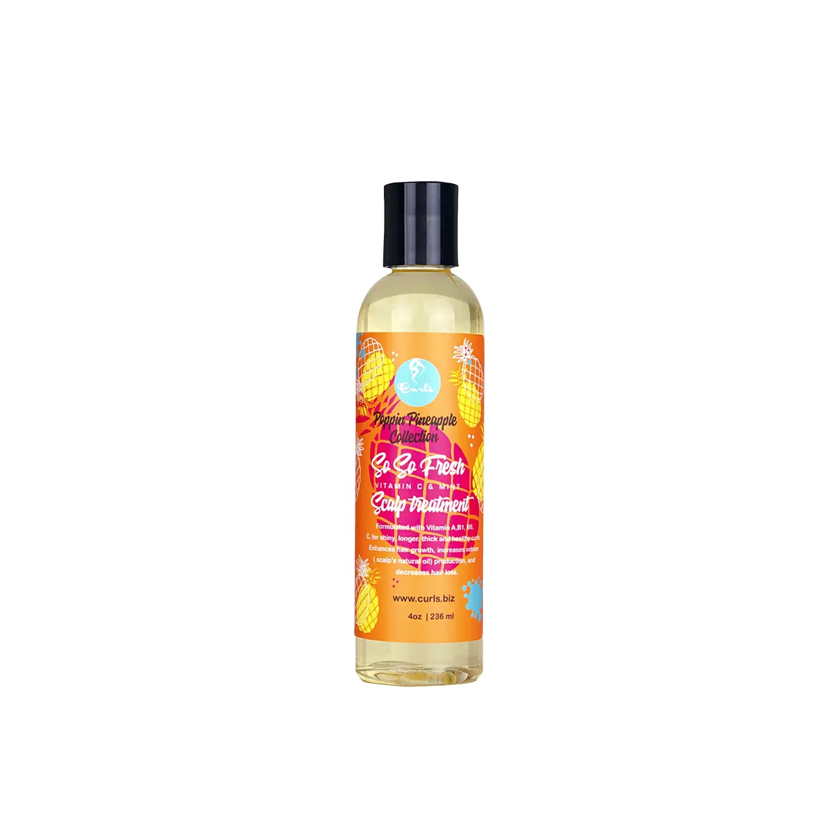 Curls Poppin Pineapple Vitamin C Scalp Treatment 4 Fl Oz | Refreshing, Nourishing & Protecting for All Curl Types - main product image
