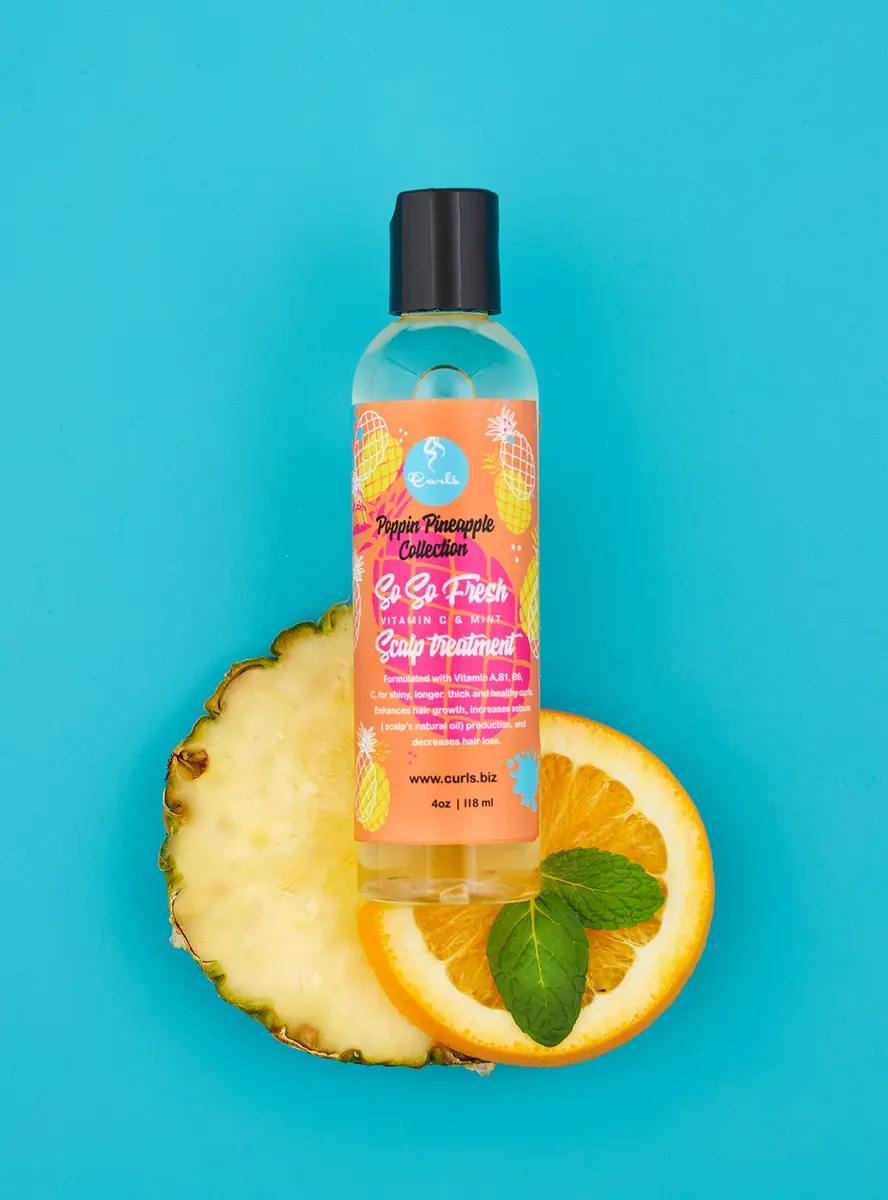 Curls Poppin Pineapple Vitamin C Scalp Treatment 4 Fl Oz | Refreshing, Nourishing & Protecting for All Curl Types - view 2