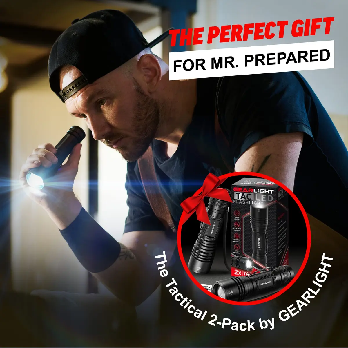 GearLight Tactical LED Flashlight Compact Water Resistant | Military-Grade Aluminum, Drop & Weather Resistant - view 3
