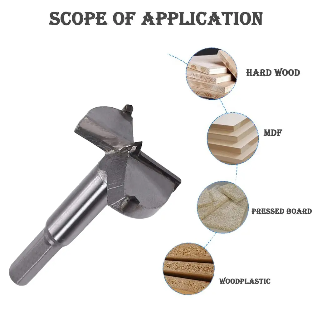 Utoolmart 80mm Forstner Drill Bit | Hex Shank Cemented Carbide Wood Cutter Tool - view 7