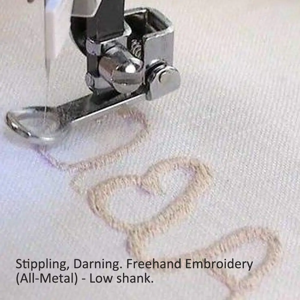 DREAMSTITCH Low Shank Darning Presser Foot for Singer, Babylock, Bernette, Juki, Riccar, White, Viking | Freehand Embroidery & Quilting - view 3