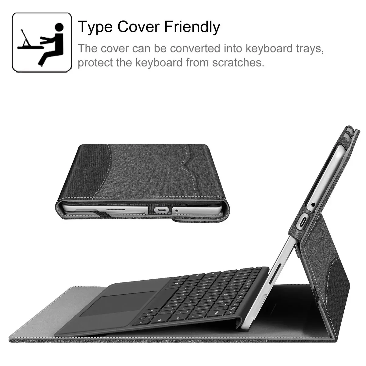 FINTIE Protective Case for Microsoft Surface Go 4/3/2/1 2023/2021/2020/2018 | Multi-Angle Kickstand & Premium Synthetic Leather - view 6