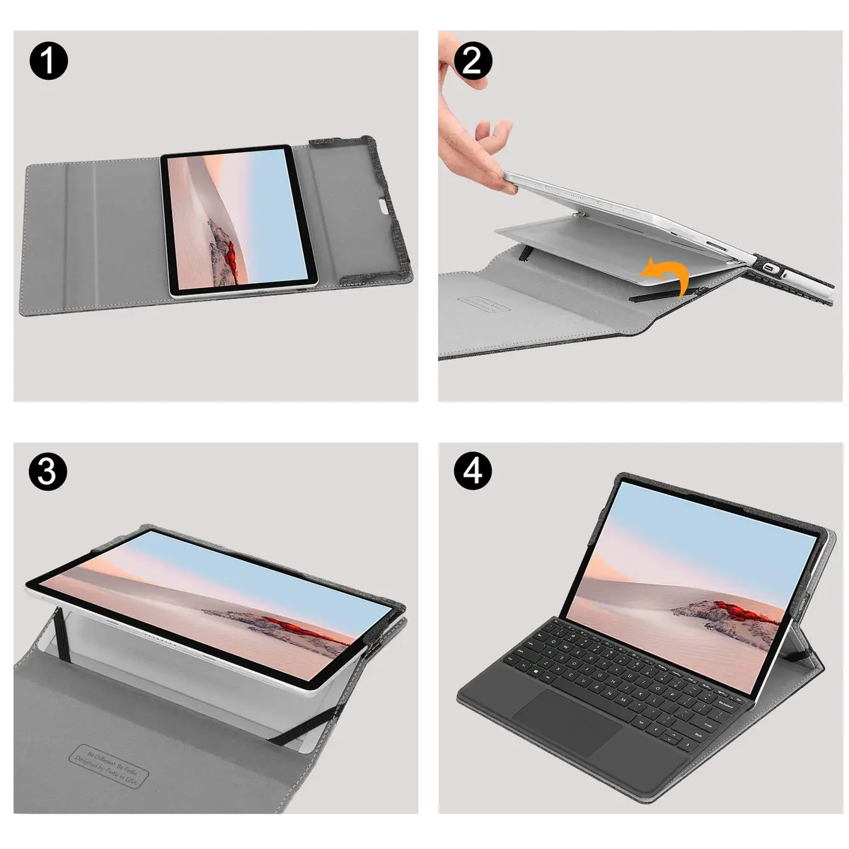 FINTIE Protective Case for Microsoft Surface Go 4/3/2/1 2023/2021/2020/2018 | Multi-Angle Kickstand & Premium Synthetic Leather - view 7
