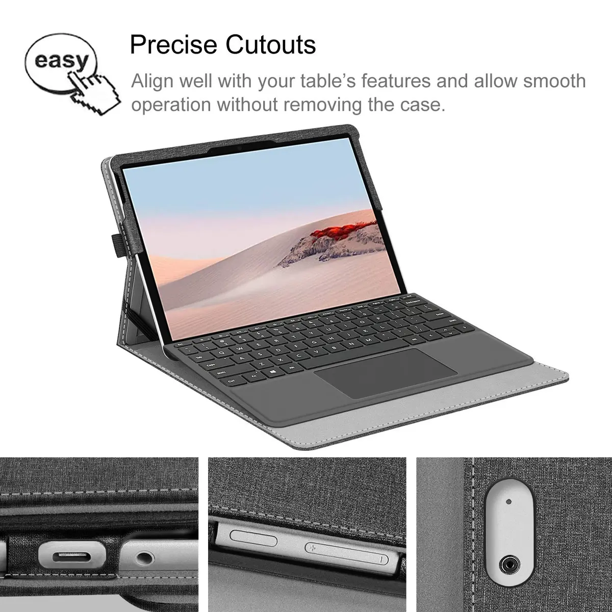 FINTIE Protective Case for Microsoft Surface Go 4/3/2/1 2023/2021/2020/2018 | Multi-Angle Kickstand & Premium Synthetic Leather - view 4