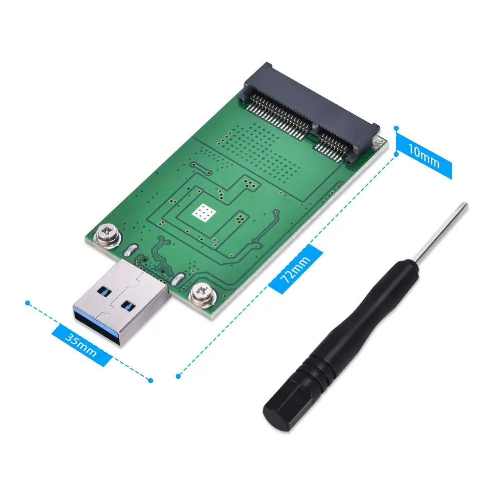 ELUTENG mSATA to USB 3.0 Adapter Converter 72mm (L) x 35mm (W) x 10mm (H) | Expands Storage for Laptops & Desktops - view 6